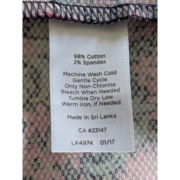 Talbots Dress Women's 10 Navy Pink Sleeveless Floral Sheath Daisies Cottagecore - Picture 10 of 12